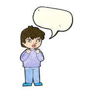 cartoon worried person with speech bubble N4