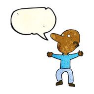 cartoon worried middle aged man with speech bubble N3