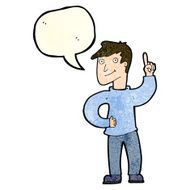 cartoon man with great idea speech bubble N10