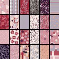 Set of 24 abstract hand-drawn seamless patterns
