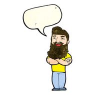 cartoon proud man with speech bubble N11