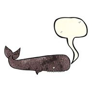 cartoon whale with speech bubble N13
