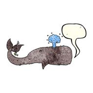 cartoon whale with speech bubble N14