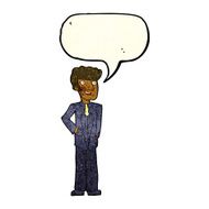 cartoon upperclass man with speech bubble N3