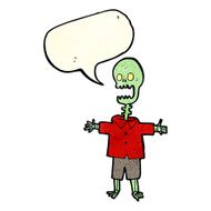 cartoon skeleton with speech bubble N2