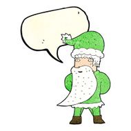 cartoon santa claus with speech bubble N68