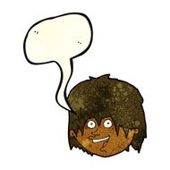 cartoon happy man with speech bubble N154