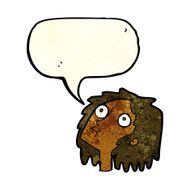 cartoon staring woman with speech bubble N17