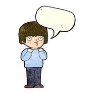 cartoon surprised man with speech bubble N51