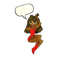 cartoon woman in lingerie with speech bubble N12