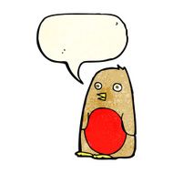 cartoon robin with speech bubble N7