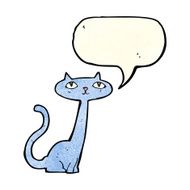 cartoon cat with speech bubble N14
