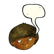 cartoon happy man with speech bubble N157
