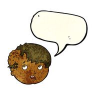 cartoon boy with ugly growth on head speech bubble N3
