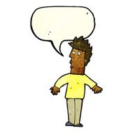 cartoon surprised man with speech bubble N52
