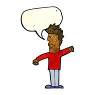 cartoon stressed man with speech bubble N26