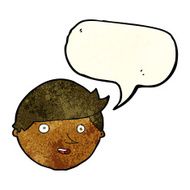 cartoon happy face with speech bubble N13