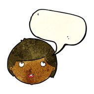 cartoon happy face with speech bubble N14