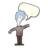 cartoon vampire man with speech bubble N46