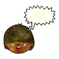 cartoon happy face with speech bubble N15