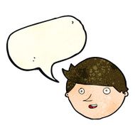 cartoon happy face with speech bubble N17