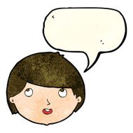 cartoon happy face with speech bubble N18