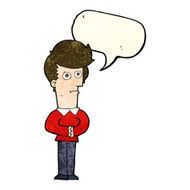 cartoon man staring with speech bubble N4