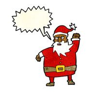 cartoon santa claus with speech bubble N69