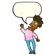 cartoon happy man with speech bubble N159