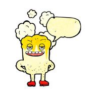 cartoon happy tooth with speech bubble N12
