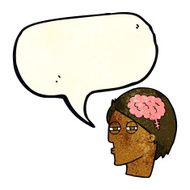 cartoon man thinking carefully with speech bubble N3