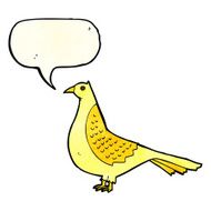 cartoon bird with speech bubble N111