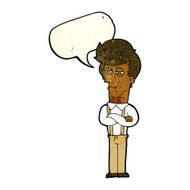 cartoon annoyed man with speech bubble N29