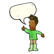 cartoon poor man with speech bubble N3