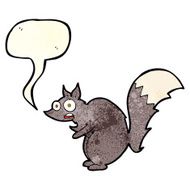 funny startled squirrel cartoon with speech bubble N2