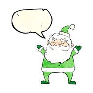 jolly santa cartoon with speech bubble N12