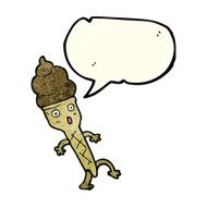 cartoon ice cream with speech bubble N2