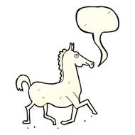 cartoon horse with speech bubble N13