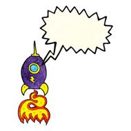 cartoon spaceship with speech bubble N11