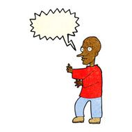 cartoon mean looking man with speech bubble N3