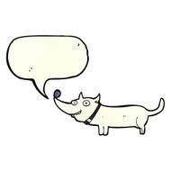 cartoon happy dog with speech bubble N24
