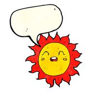 cartoon sun with speech bubble N7