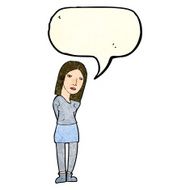 cartoon woman waiting with speech bubble N8