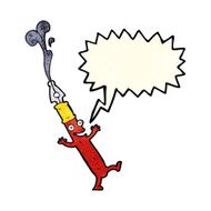 cartoon pen character with speech bubble N4