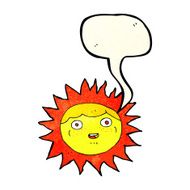 sun cartoon character with speech bubble N4