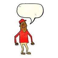 cartoon shocked man with speech bubble N40