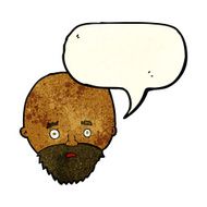 cartoon shocked man with beard speech bubble N7