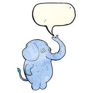 cartoon funny elephant with speech bubble N6