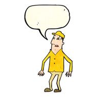 cartoon shocked man with speech bubble N41