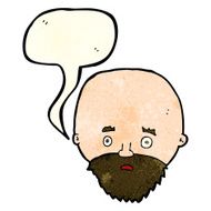 cartoon shocked man with beard speech bubble N8